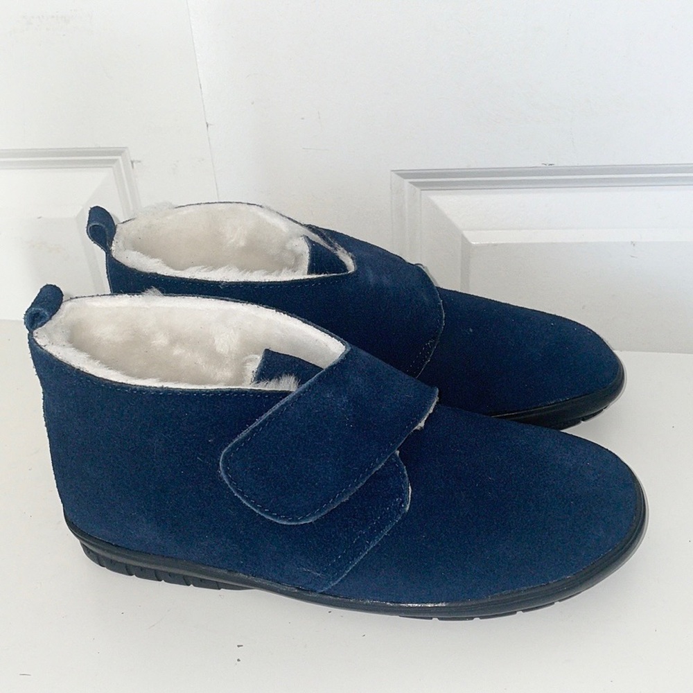 The TOG Shop Womens Vintage Genuine Suede Winter Boots Size 6 Faux Fur Lined